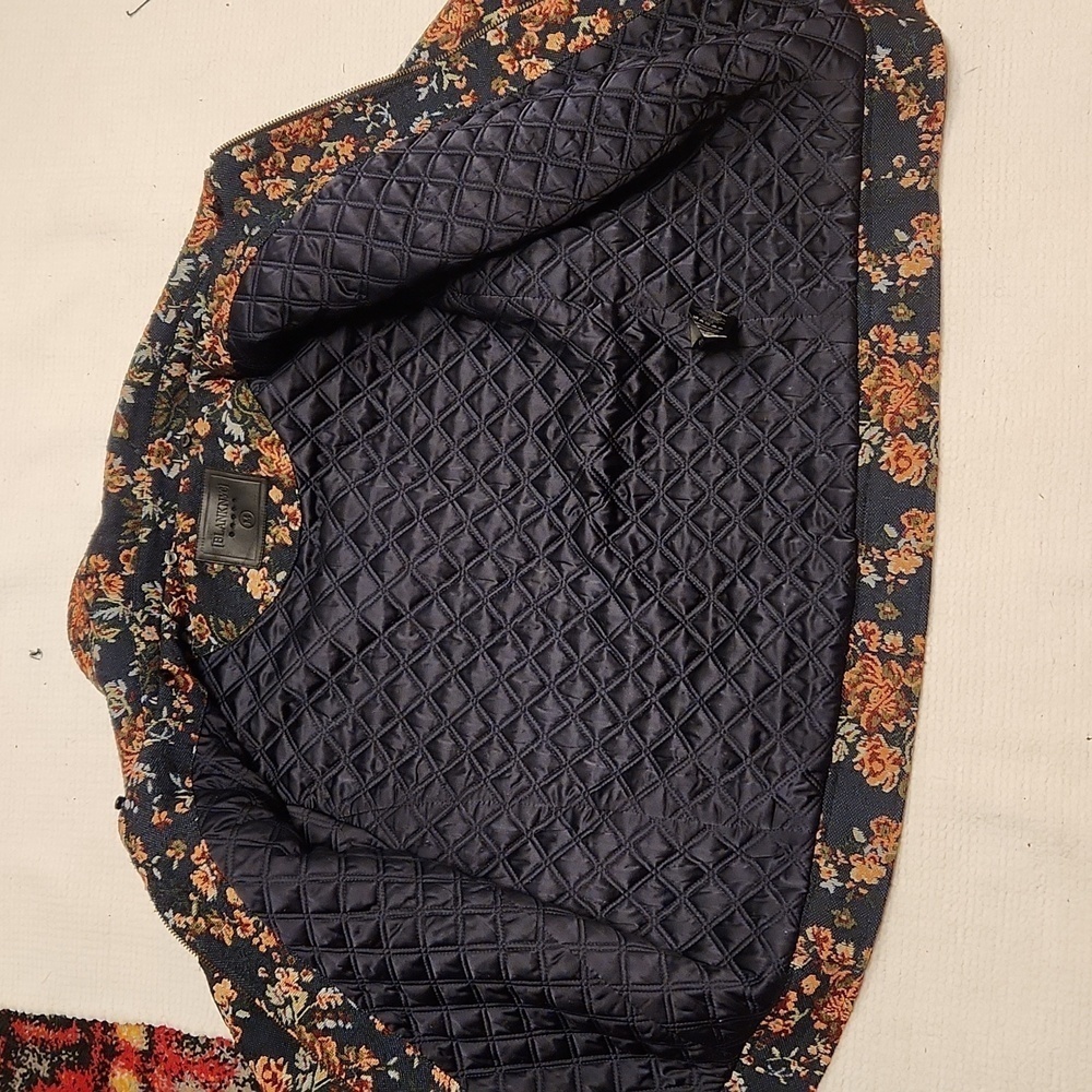 Blank NYC Floral Tapestry floral Quilt Lined Full Zip Jacket Size M - Picture 13 of 13